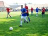 Christian Stobberup i kamp for Rønnebærholdet mod Des ved Glud Værtshusfodbold 2010, i baggrunden ses Anders Juul, Dan Jelsing og Kenneth Gøeg