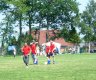 Kim, Dan, Brian og Anders Juul gør klar til at give bolden op ved Glud Værtshusfodbold 2010