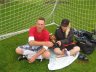 Dan Jelsing og kæreste samt hund til Glud Værtshusfodbold 2012