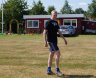 Anders Juul i kamp under opvarmning på Rønnebærvej før Havnefestfodbolden 2013