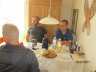 Zeb, Brian og Thomas til morgenmad forud for Havnefestfodbolden 2017.