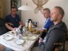 Zeb, Anders og Thomas til morgenmad forud for Havnefestfodbolden 2017.