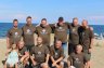 Holdfoto Havnefest 2018. Øverst fra venstre; Jan Jensen, Dan Jelsing, Rasmus, Morten, Anders Juul og Anders Thingholm. Nederst fra venstre; Zisel og farmand Zeb, Brian, Kim og Jesper Arnsbjerg.
